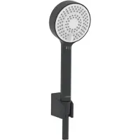 Hansa HANSABASICJET Set de douche à main, technique anti-calcaire, diamètre 95 mm, débit éco, 3 jets, 4468013333, 4468013333