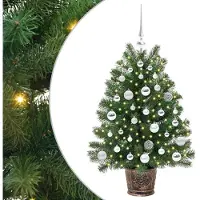 vidaXL Albero di Natale artificiale, verde, 95 cm, realizzato in PE e PVC