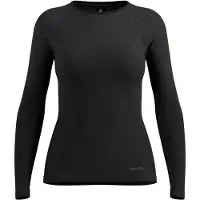Odlo Women's Performance Light Bl Top Crew Neck L/S Intimo sintetico Donna (M, nero)