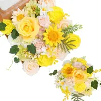 Merkloos Set di fiori artificiali per progetti fai-da-te, ideali per decorazioni nuziali e per la casa