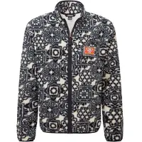 Sherpa Tarcho Printed Full Zip Jacket Giacca in pile Uomo (L, grigio)