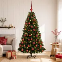 Syfax Albero di Natale Artificiale con Palline 150 cm 150 LED