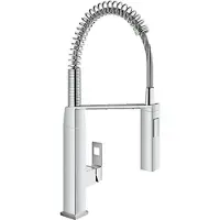 GROHE Eurocube Mitigeur monocommandé pour évier, saillie 234mm, orientable, avec douchette professionnelle, 31395DC0, 31395DC0