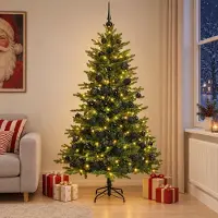 Syfax Albero di Natale Artificiale con Palline 180 cm 300 LED