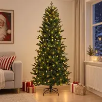 Syfax Albero di Natale Artificiale con Rami Pieghevoli 150 cm 150 LED
