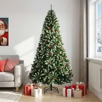 Syfax Albero di Natale Artificiale con Rami Pieghevoli 210 cm PVC