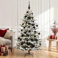 Syfax Albero di Natale artificiale con palline 150 cm 150 LED