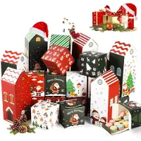 Dripio 24 kit per creare calendari dell'Avvento, realizzati in carta kraft, con design nello stile di Morandi