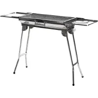 Huismerk Barbecue a carbonella pieghevole in acciaio inox, portatile, facile da pulire, ideale per picnic, campeggio, giardino, spiaggia, acciaio inox