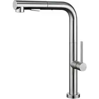 Sonstiges Rubinetto da cucina estraibile, alta pressione, finitura spazzolata, girevole a 360°