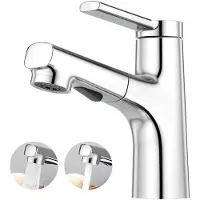Crea Miscelatore monocomando per lavabo, bagno, estensibile, cromato