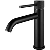 Sonstiges Miscelatore monocomando nero per lavabo, con bocchetta di scarico da 105 mm