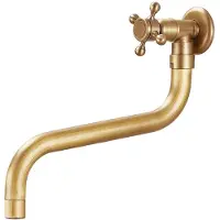 Sonstiges Rubinetto da parete in ottone anticato, girevole a 360°, monocomando, per acqua fredda