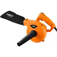 Neo Tools Soffiatore elettrico 600W Soffiatore per foglie - funzione di aspirazione e soffiaggio 2in1, controllo a 6 livelli, velocità massima 285 km/h.