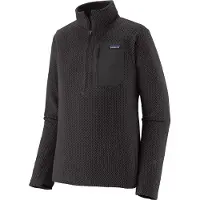 Patagonia - Pile con cerniera, effetto goffrato e asciugatura rapida - M's R1 Air Zip Neck Black in Poliestere Riciclato - Taglia XL - Nero