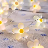 Dripio Catena luminosa a LED con fiori in colori pastello, 20 LED bianco caldo, timer, 2,4 metri