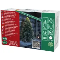 Dripio Catena luminosa a LED effetto diamante, 10 fili, 200 LED bianco caldo, colore argento, 12 V