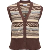 Object Gilet in maglia marrone / colori misti