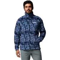 Columbia Steens Mountain Printed Jacket Giacca in pile Uomo (S, blu)