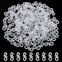 Dripio Ganci per luci decorative, 60 pezzi, plastica, bianco, 3,6 cm
