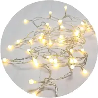 Dripio Catena luminosa a LED, colore argento, lunghezza 1,9 metri, grado di protezione IP20, per uso interno