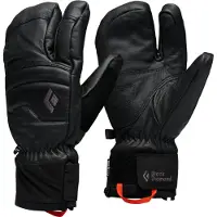 Black Diamond - Guanti a tre dita in PrimaLoft - Spark Finger Gloves Black in Pelle - Taglia XL - Nero