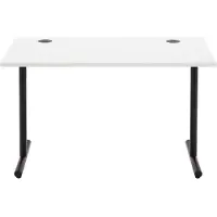 Dripio Scrivania, piano bianco, struttura nera, dimensioni 120x60x79 cm