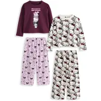 Next Pigiama rosa / rosso vino / nero / offwhite