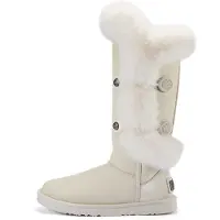 Australia Luxe Collective Boots 'Nordic Tall Satin' crema
