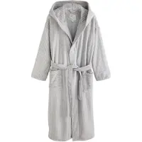 Next Accappatoio lungo grigio / bianco