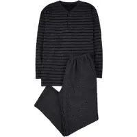 Trendyol Pigiama lungo antracite / nero