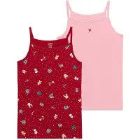 Name it Maglietta intima 'NKFVISMAS' stucco / smeraldo / rosa / rosso carminio