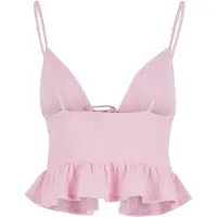 Urban Classics Maglietta Senza Maniche Waffle Pique Ruffle