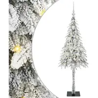 vidaXL Albero di Natale bianco, 120 cm, in polietilene e acciaio