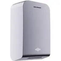 GOLDINOX Asciugamani elettrico con sensore a infrarossi, modello "Powerful Compact", in acciaio inossidabile spazzolato e con filtro HEPA PREMIUM -
