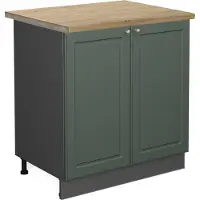 Vicco Mobile lavello cucina Fame-Line Verde-oro rustico 80 cm , PL Rovere, Model 46218
