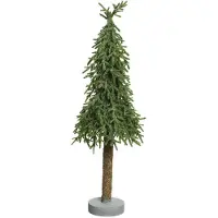 Everlands Mini albero di Natale verde con glitter, diametro 13 cm, altezza 70 cm