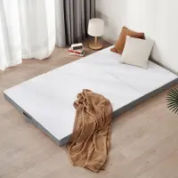Dripio Materasso pieghevole 140x195x10 cm, realizzato in schiuma ad alta densità, livello di comfort H3, colore bianco/grigio