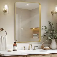 OEM Specchio da parete, 60x90 cm, dorato, design moderno, decorativo