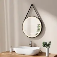 OEM Specchio da bagno rotondo, diametro 50 cm, con interruttore touch, funzione antiappannamento e 3 tonalità di luce