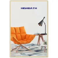 OEM Specchio da bagno dorato, 50x70 cm, rettangolare, da montare a parete
