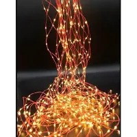 Dripio Tenda a cascata a LED, 2 metri, 20 fili di nylon, RGB, colore argento