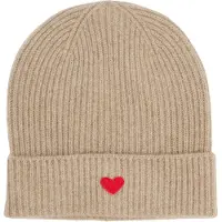 Zwillingsherz Berretto beige scuro / rosso