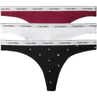 Calvin Klein Underwear String borgogna / nero / bianco