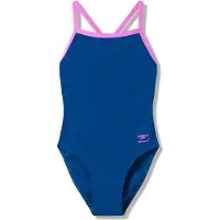 Speedo Women's Female Solid Turnback Costume intero Donna (36, blu)