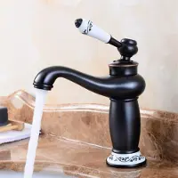 Sonstiges Miscelatore monocomando vintage nero per lavabo, adatto per bagno/cucina