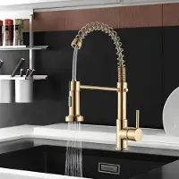 Sonstiges Miscelatore da cucina dorato, girevole a 360°, con 2 modalità di erogazione dell'acqua, in acciaio inossidabile, ad alta pressione