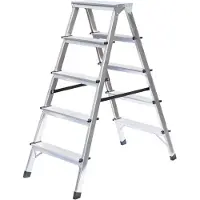 MUNK Günzburger Steigtechnik Scala domestica accessibile su entrambi i lati 2x5 gradini