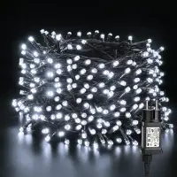OEM Catena luminosa a LED, 50 metri, 500 LED, luce bianca fredda, 8 modalità, con spina