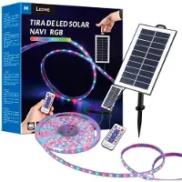 OEM Striscia LED solare, 5 metri, grado di protezione IP68, 300 LED, multicolore, con telecomando